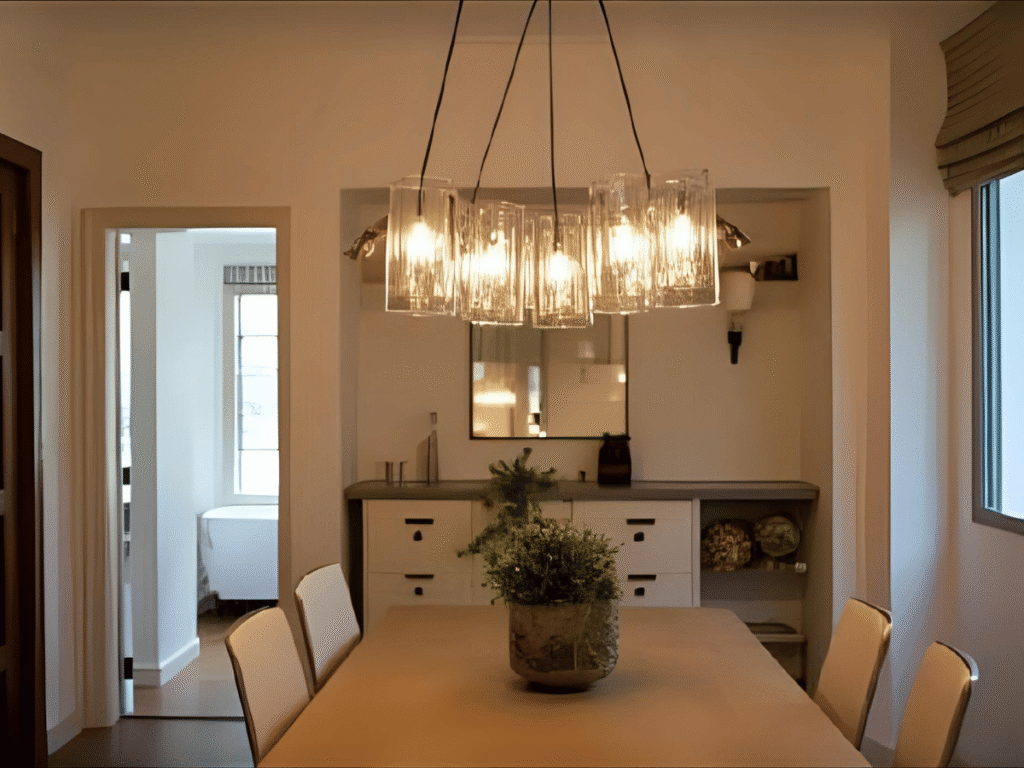 chandelier installation