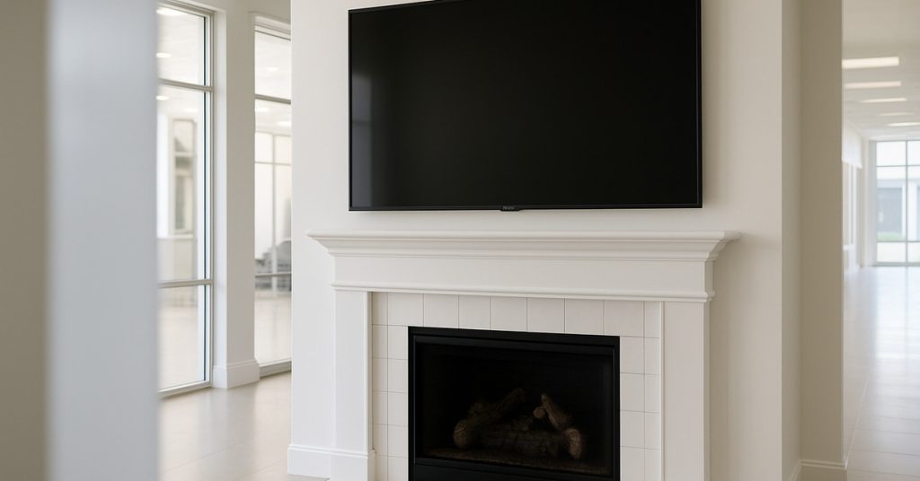 TV mounting above fireplace Naples FL